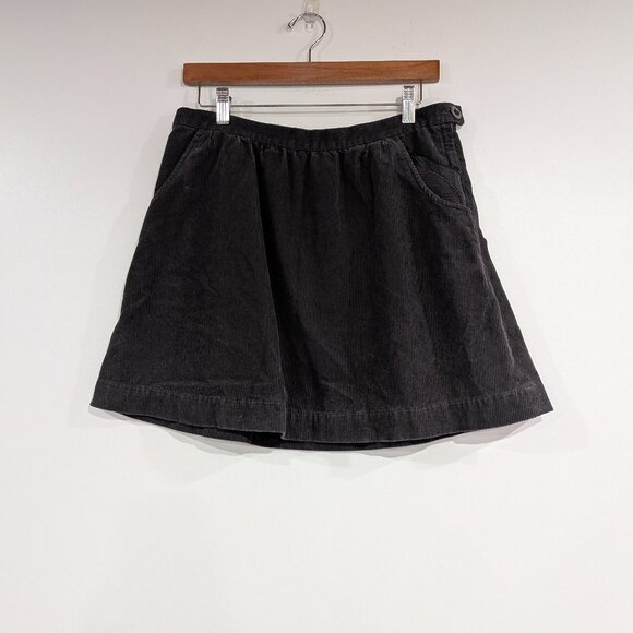 J. Crew Factory Corduroy A-Line Mini Skirt with Pockets Grey Size 6 - Picture 1 of 3